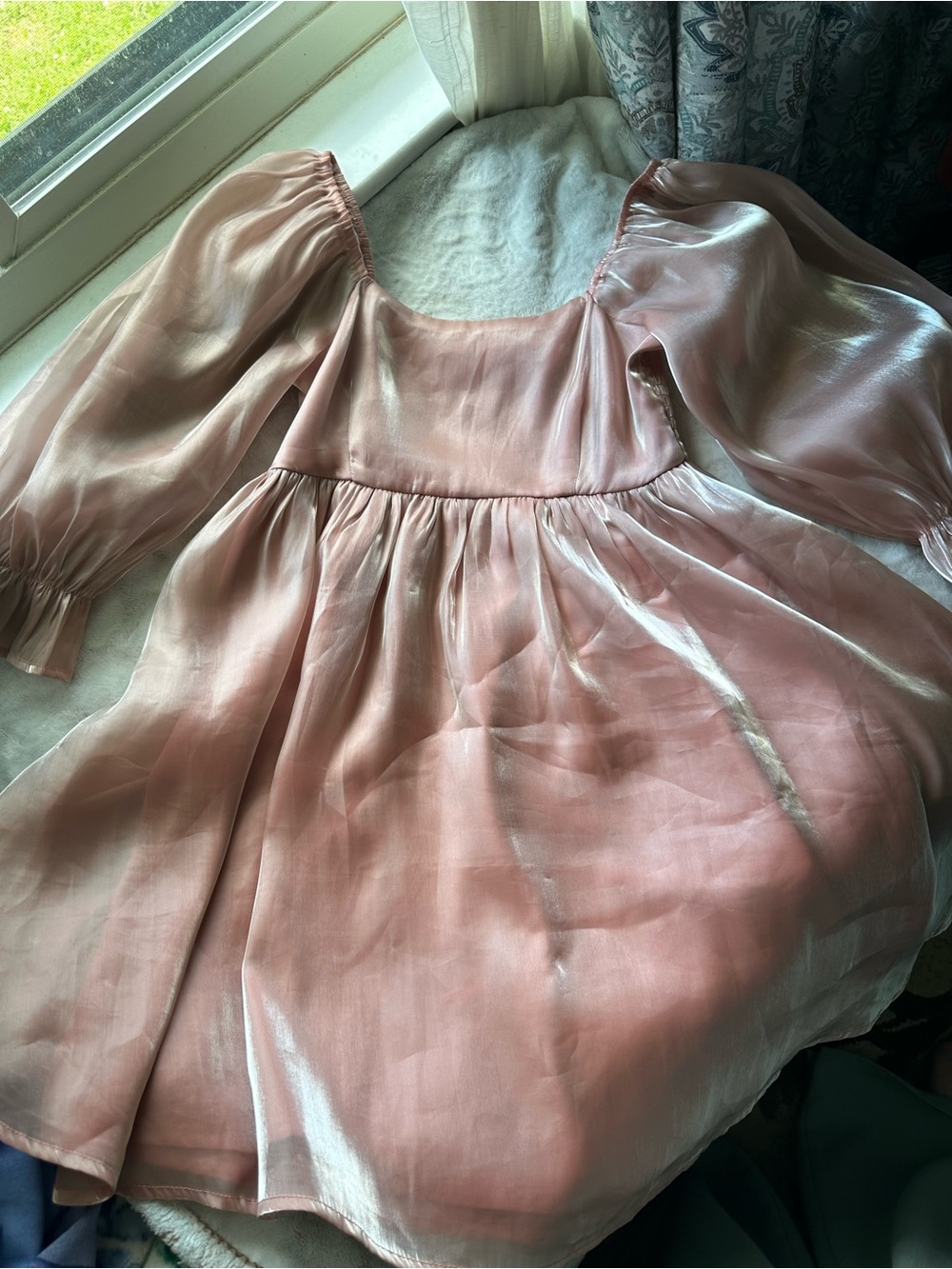 Pink Metallic Entro Brand Babydoll Dress